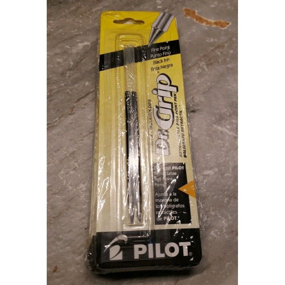 PILOT Dr. Grip Limited Refillable & Retractable Gel Pen, Med Point, Blk Ink 6pk